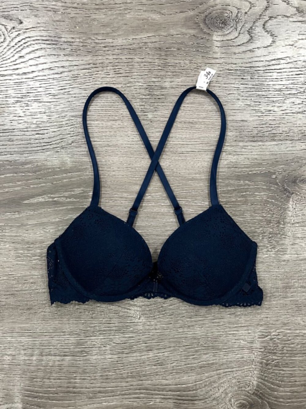 Victoria's Secret Sexy Tee Front-Close Lacie Push-Up Bra (Navy Noir)